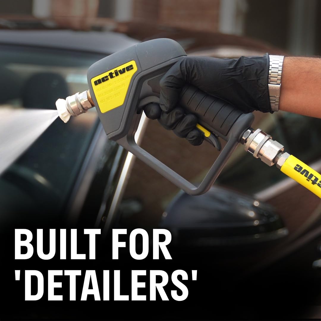 高圧洗浄機用ガンとアクセサリーセット 高圧洗浄機用洗浄ガン ホース寄り戻し機能+ロックピン付 プロ用